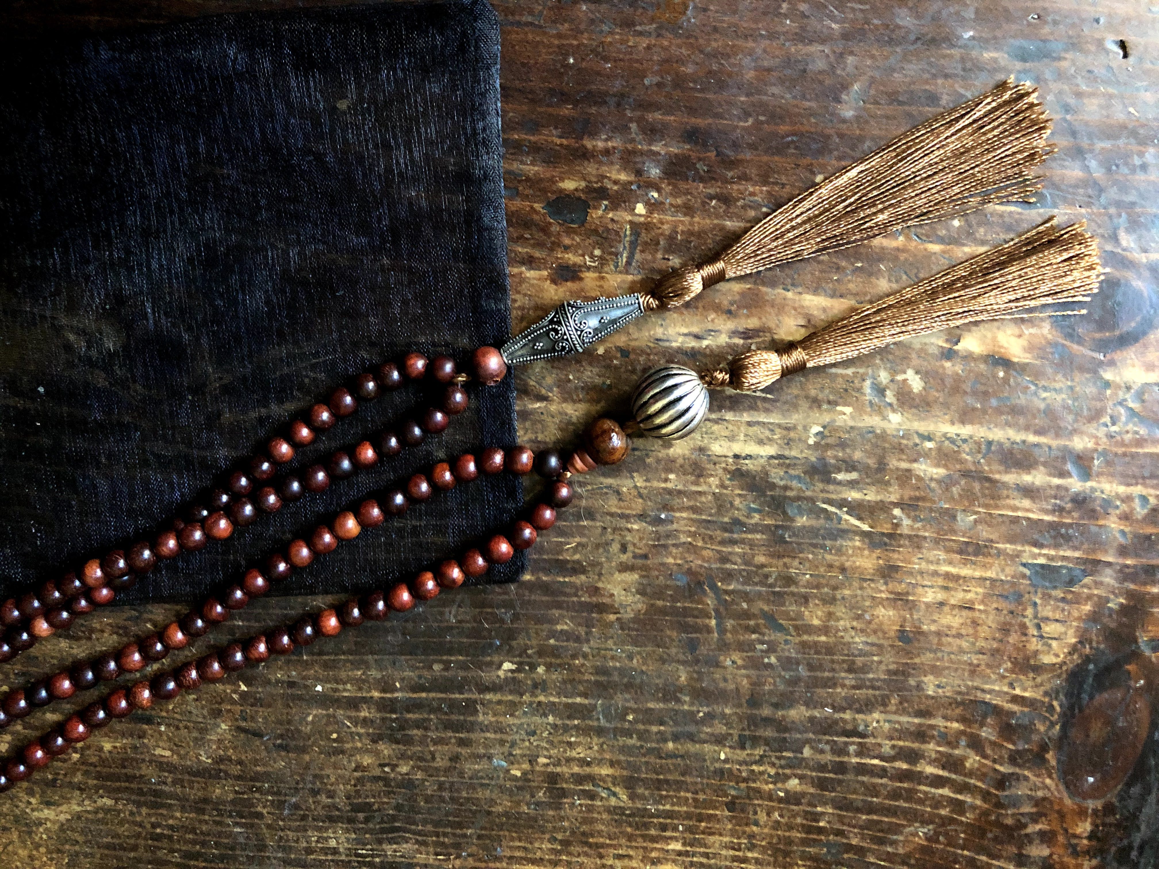 Collana Japamala legno